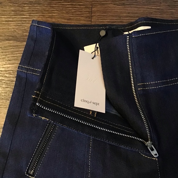 Cinq A Sept Dark Blue Denim Cullots/jeans size 4/6 - Picture 3 of 15